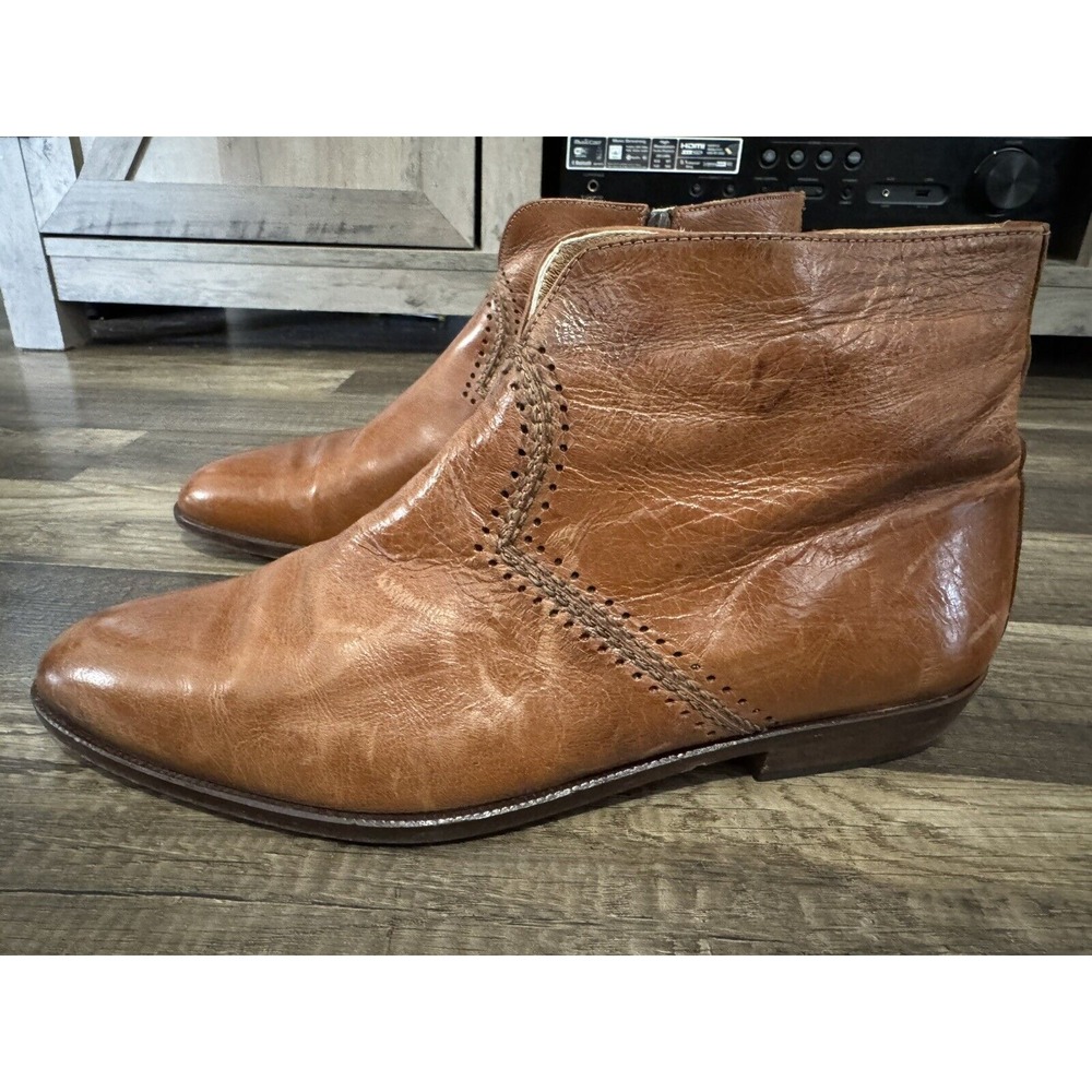 Emilio Franco Men's Leather‎ Chelsea Boots Brown Combo Size 11 Made In Italy